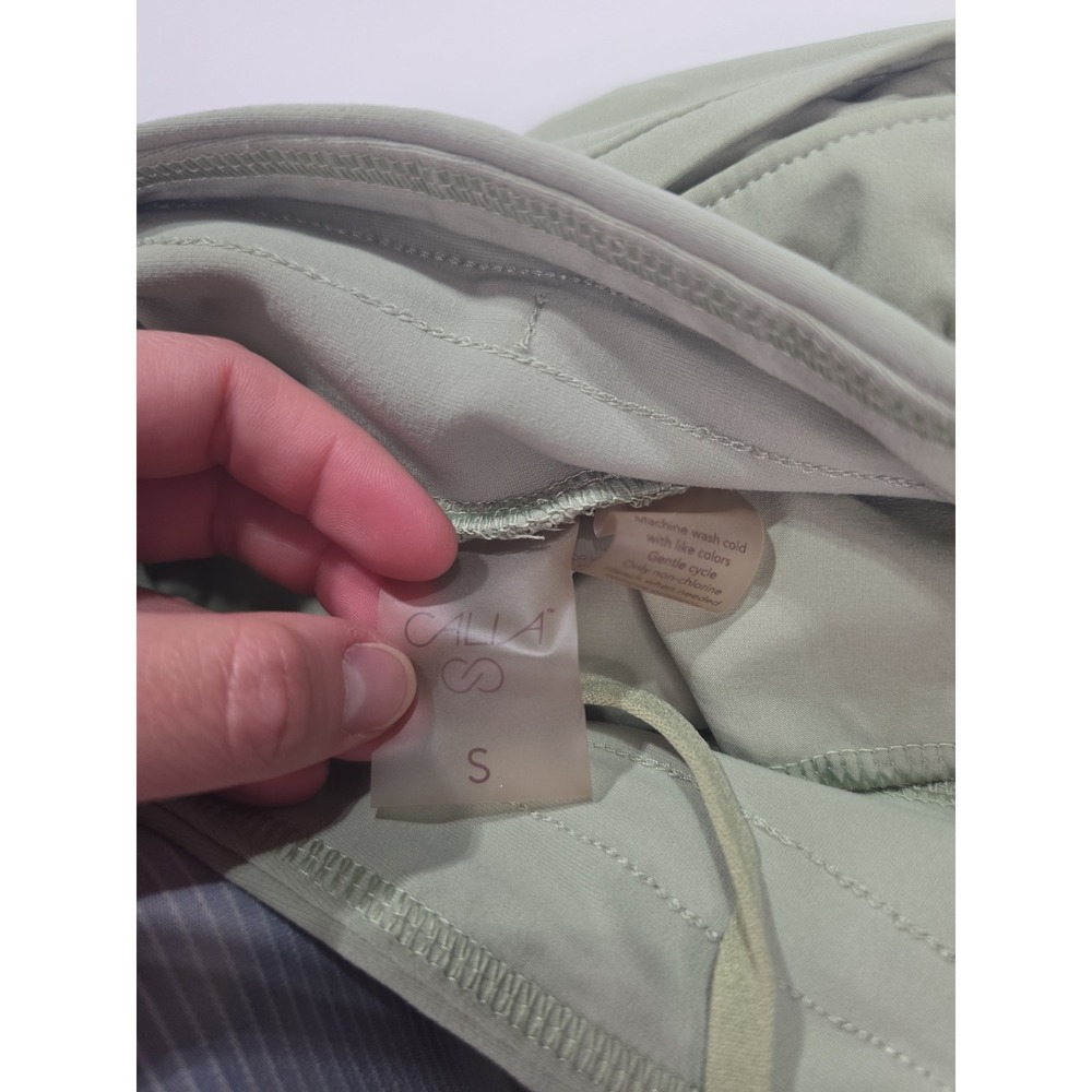 CALIA Womens Journey Cargo Joggers Sage Green Stretch Active Pants WAX12189F S - Picture 2 of 10